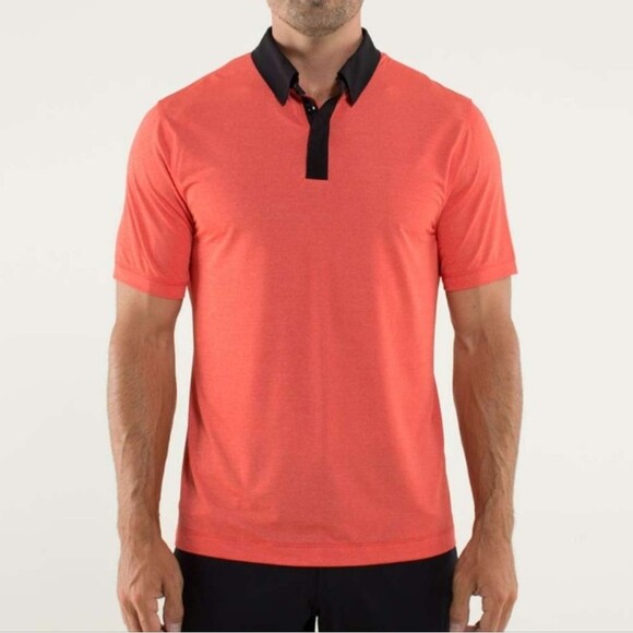 Men's Lululemon Precision Polo - Love Red - Picture 1 of 9